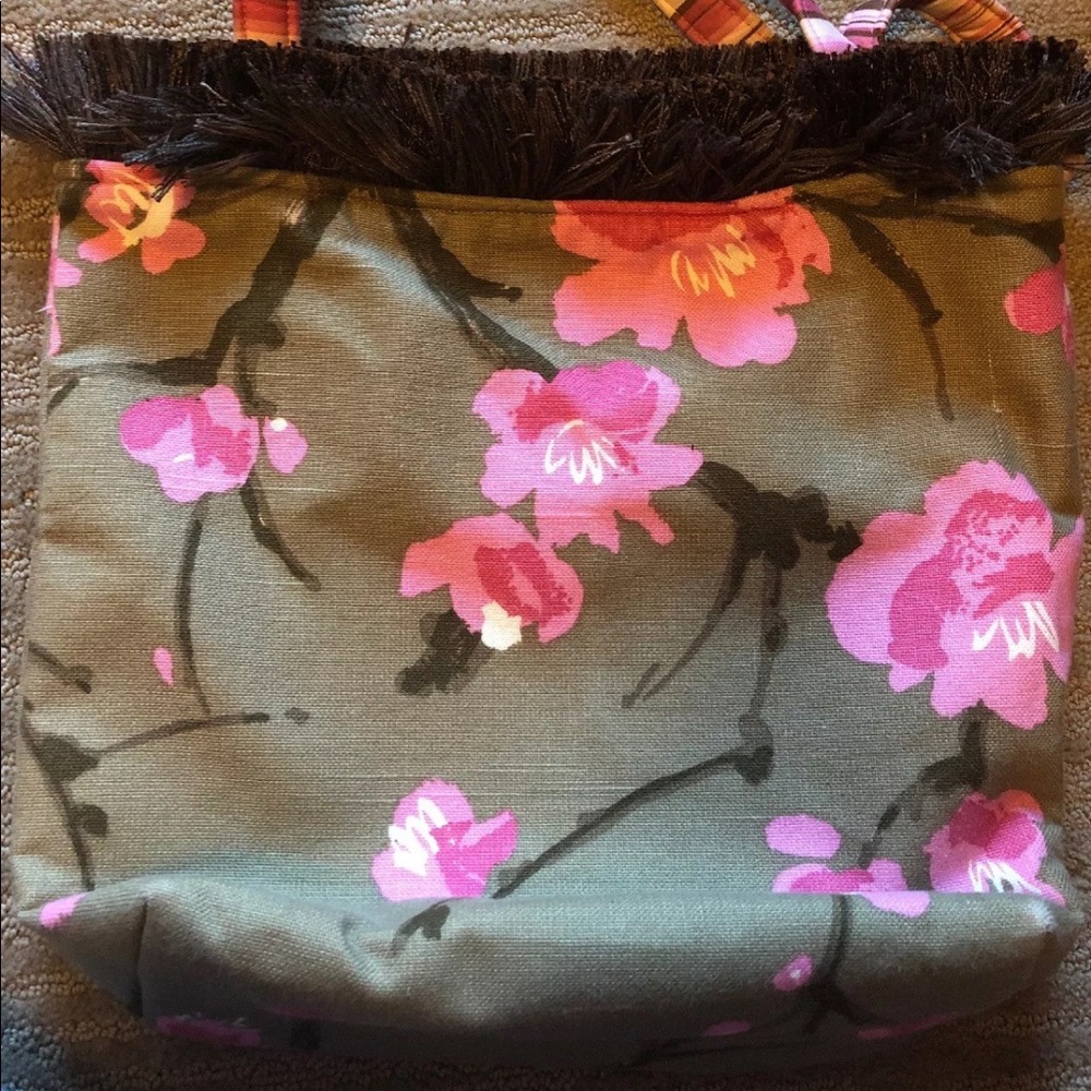 Bagolitas Janice Purse Pink & Green Flower Ruffle